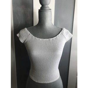 Brandy Melville smocked crop top